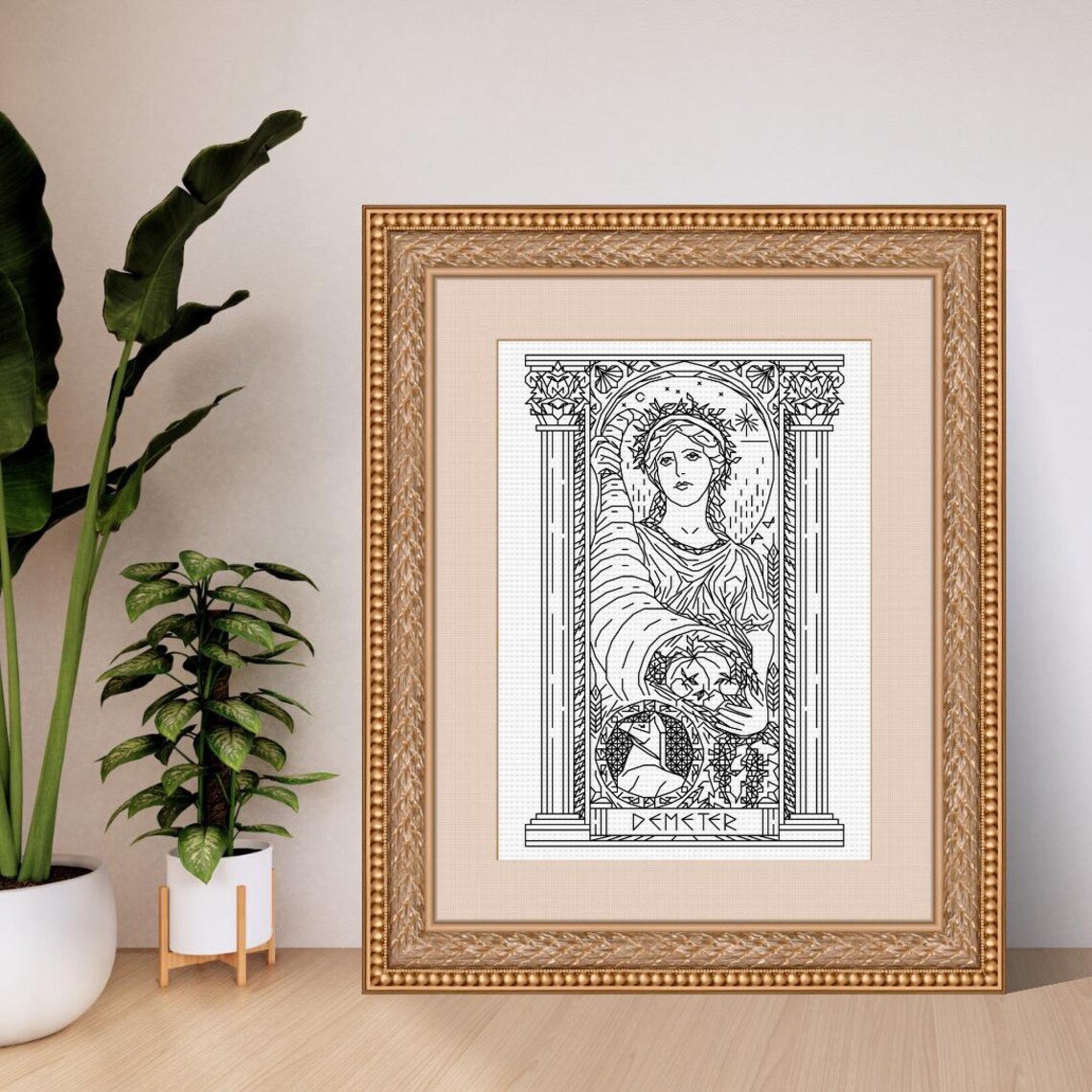 Demeter - Olympian Gods - Greek Pantheon - Modern Hand Blackwork ...