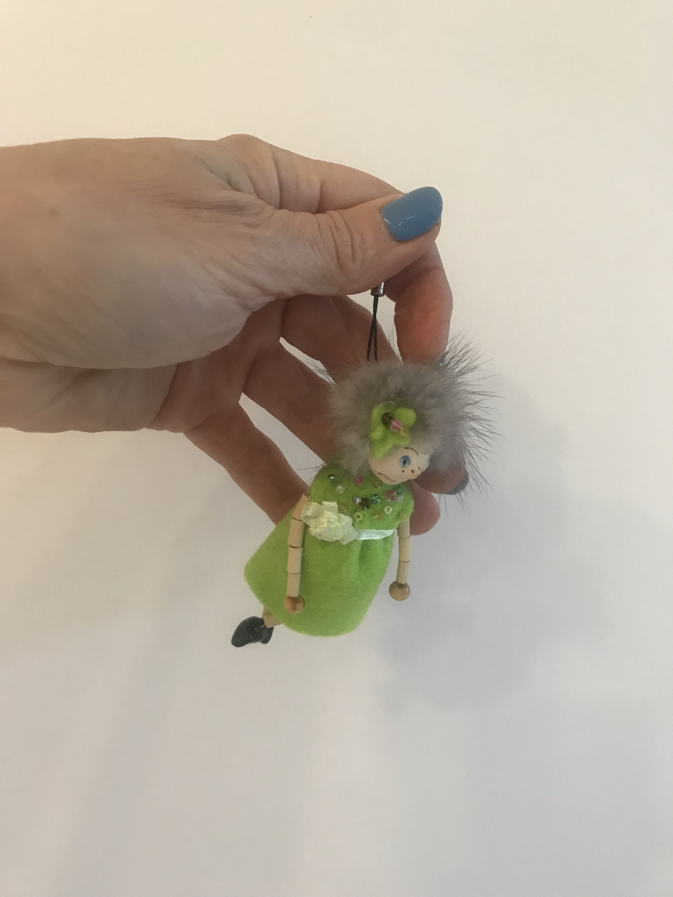 Polymer Clay Miniature Doll Keychain, Anniversary Gift, Polymer Clay ...
