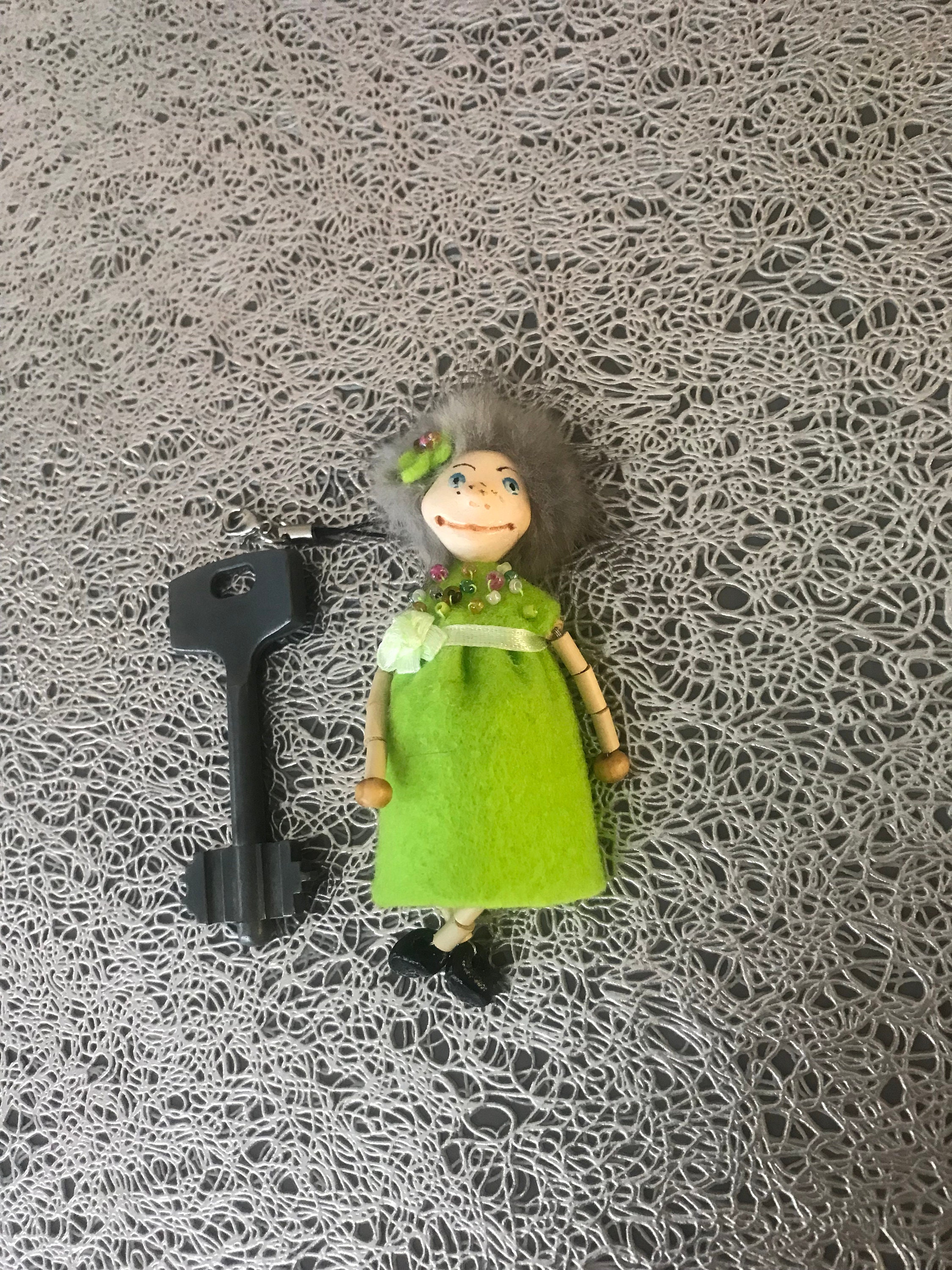 Polymer Clay Miniature Doll Keychain, Anniversary Gift, Polymer Clay ...