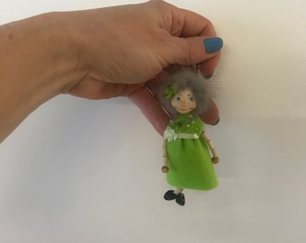 Polymer clay miniature doll keychain, Anniversary gift, Polymer clay keychain, Personalised keyring, Gift for him and her, Unique gift, Doll