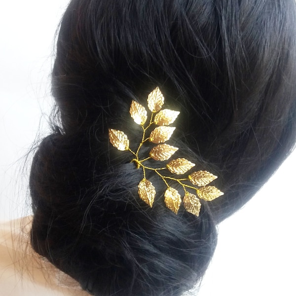 Gold Leaf Hair Etsy