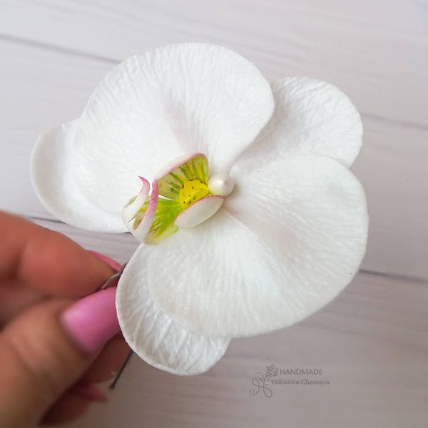 Parure de mariage blanc orchidée cheveux broche accessoires fleur cheveux peigne femme fleur son bandeau floral romantique véritable mariage fleur