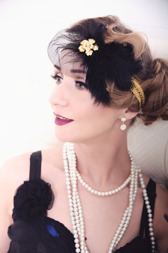 Wedding Fascinator Bridal Headpiece Great Gatsby Charleston Etsy
