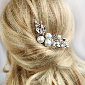 Pearl hair pins for bride, Bridal hair piece, Hair accessories for wedding bride, bridal party