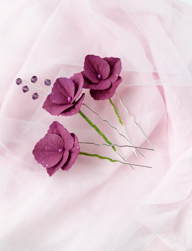 Floral Hair Pins Bride Hair Piece Bridal Hair Piece Wedding Etsy