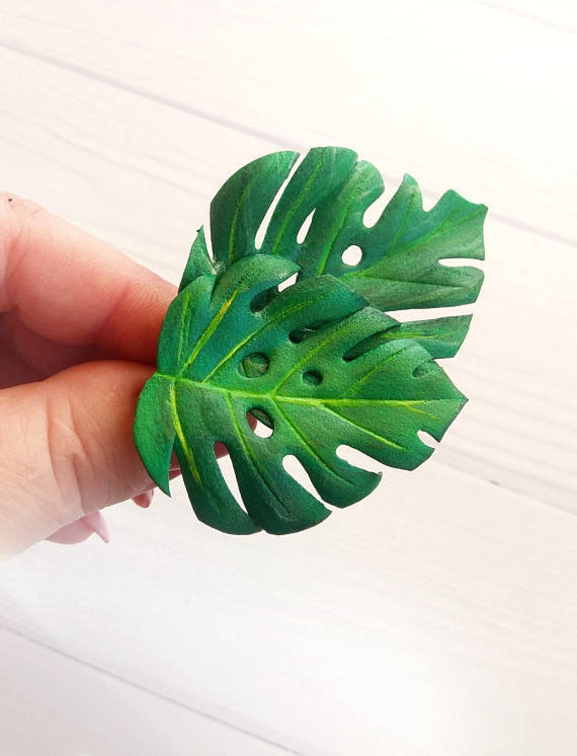 Green leaves hair pins Monstera leaf hair piece Tropical Etsy