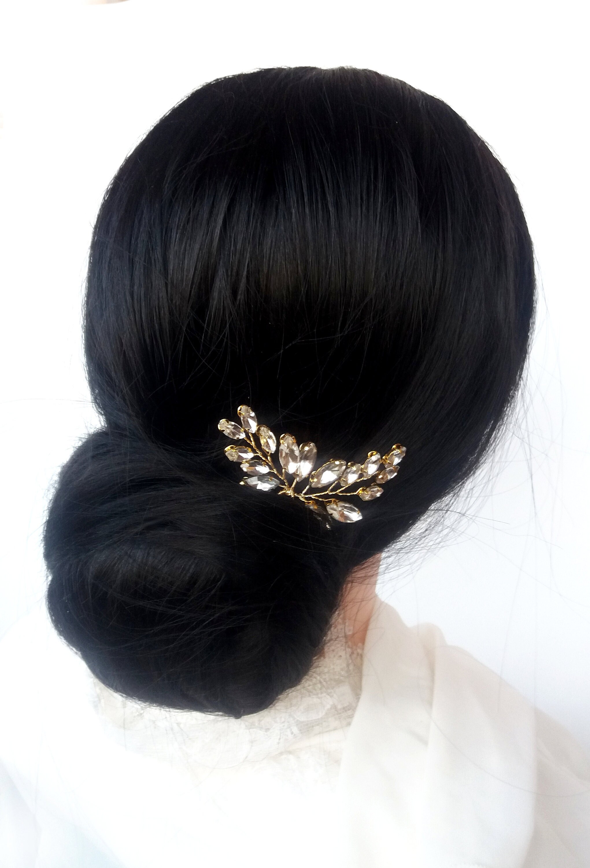 Crystal Hair Pins Bridal Headpiece Branch Hair Pins Bridal Etsy