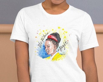 Amanda Gorman T-shirt, Poet Laureate, Short-Sleeve Unisex T-Shirt, Inspirational Woman, Inspiring Black Woman, Woman of Color, Girl Power