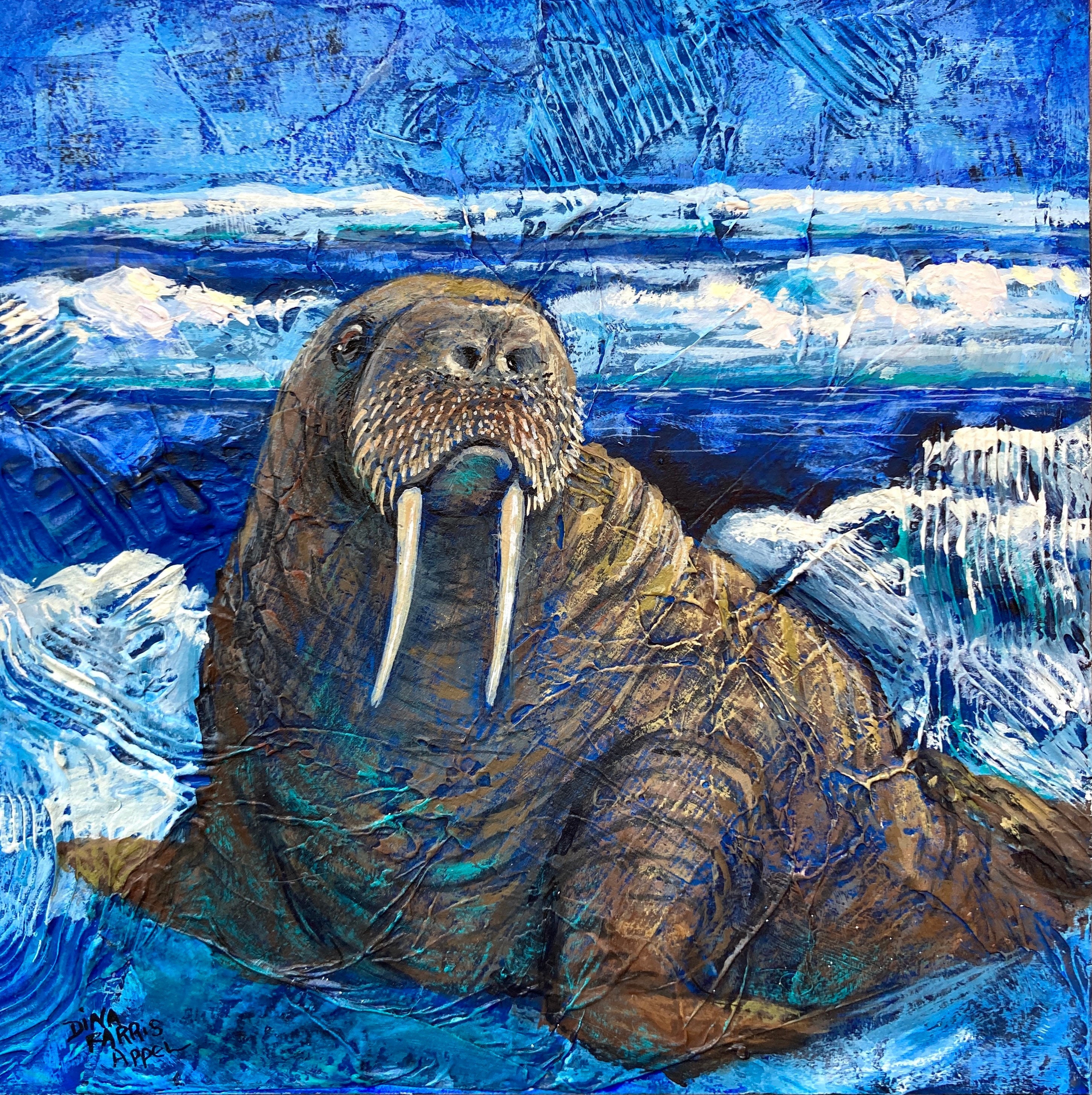 Walrus Painting Walrus Art // One of A Kind Painting on Wood - Etsy