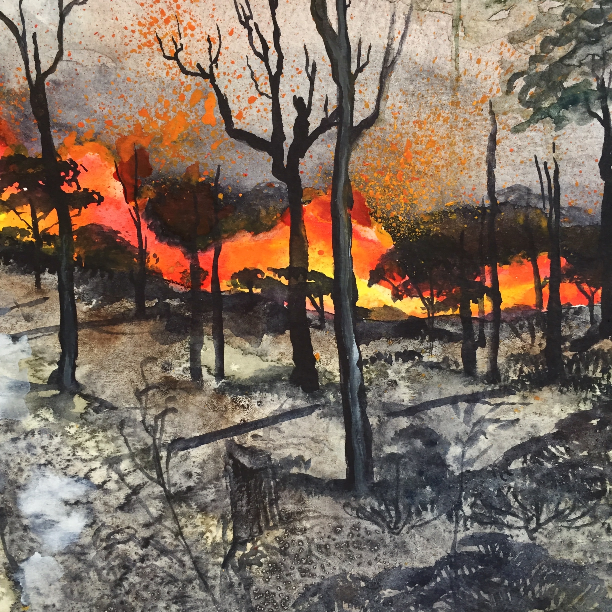 Amazon Rainforest Watercolor Painting Rainforest Art One of Etsy