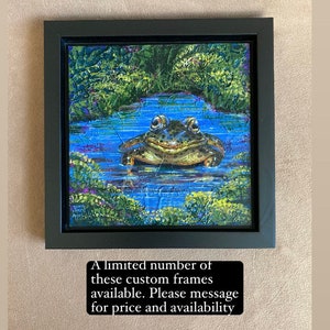 Frog Painting, Frog Art // One of A Kind Painting on Wood Panel / NOT A PRINT// California Wildlife, Bild 6