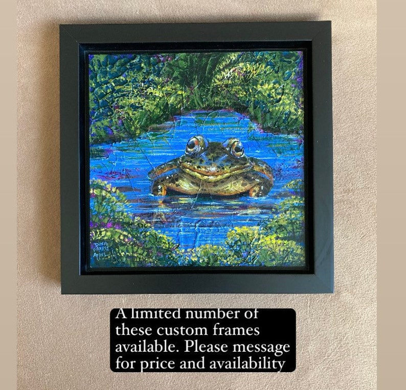 Frog Painting, Frog Art // One of A Kind Painting on Wood Panel / NOT A PRINT// California Wildlife, Bild 6