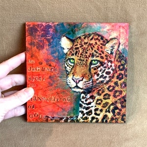 Jaguar Art, Jaguar Painting // One of A Kind Painting on Wood Panel // NOT A PRINT// Big Cat, Jungle Animal, Rainforest Art, Wildlife Art image 4