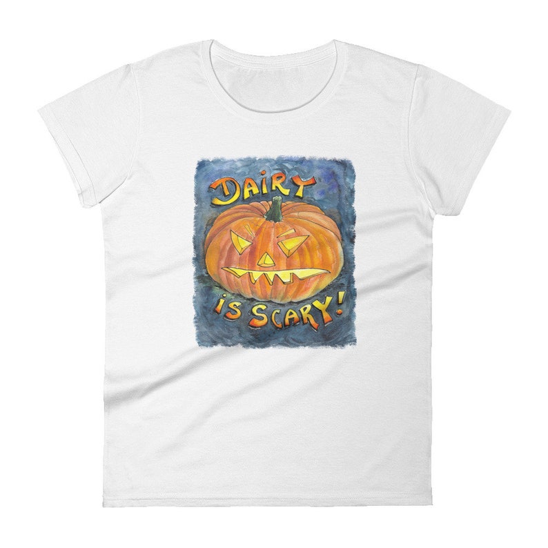 Dairy is Scary T Shirt Vegan T Shirt Vegan Halloween Shirt Etsy