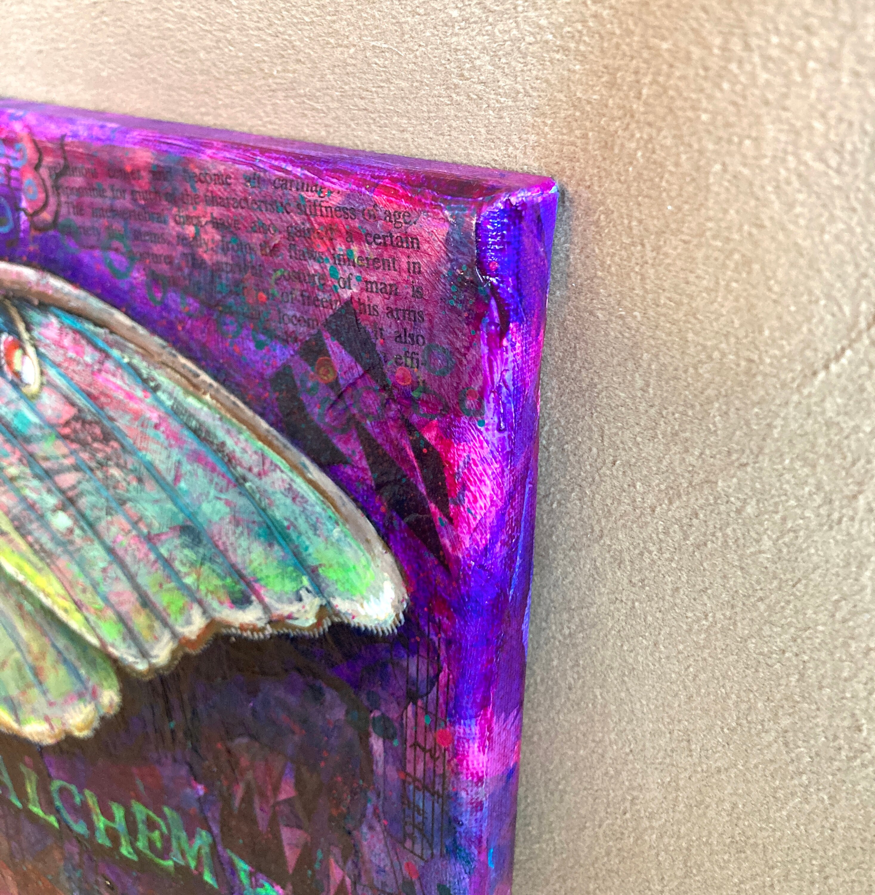 Luna Moth Art Luna Moth Painting on Canvas Original One of | Etsy