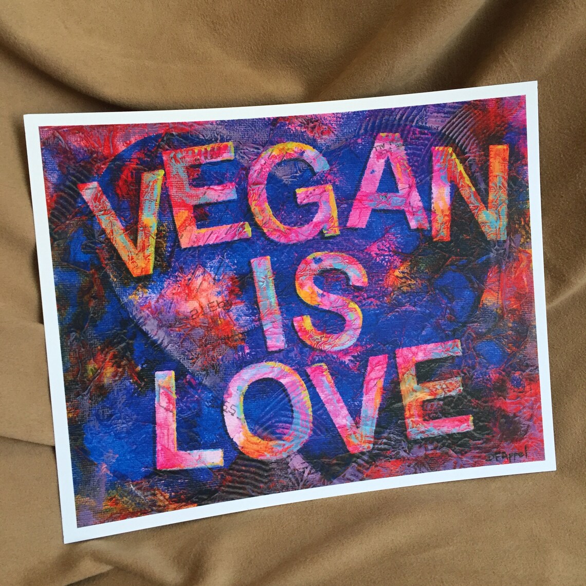 Vegan Art Print Vegan Art Vegan Print Vegan Painting VEGAN Etsy