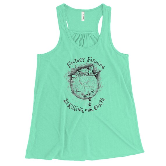 green flowy tank top