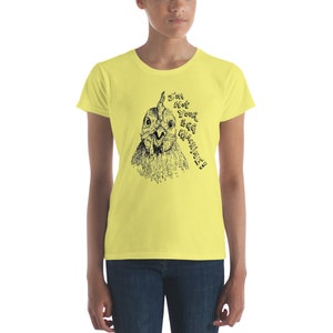 Vegan T-Shirt, Vegan Themed T-Shirt, Women&#39;s short sleeve t-shirt, Chicken, Gift for Vegan, Vegan Gift, Vegan Clothing, Animal Rights
