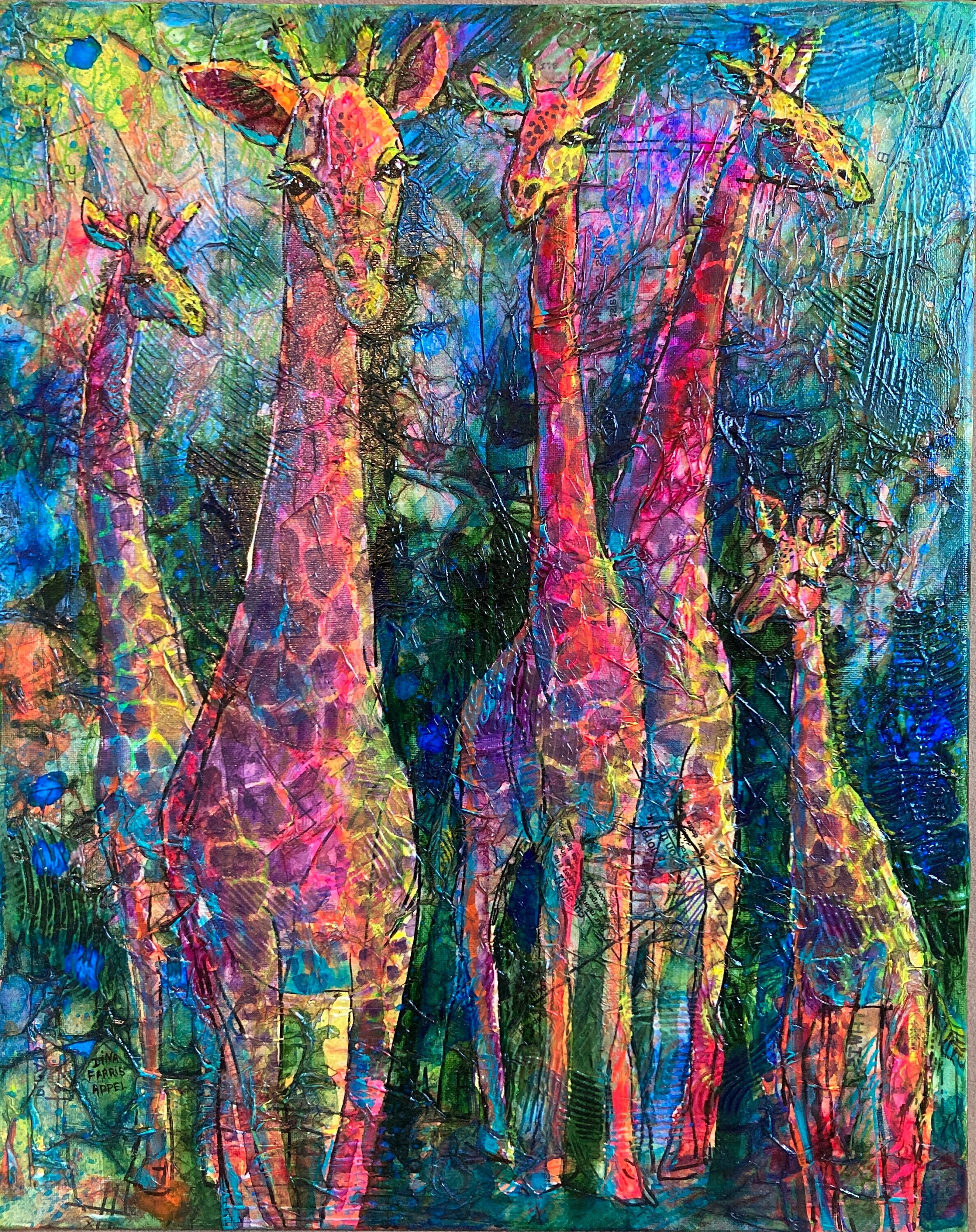 Giraffe Art Giraffe Painting on Canvas Original Giraffe Wall | Etsy