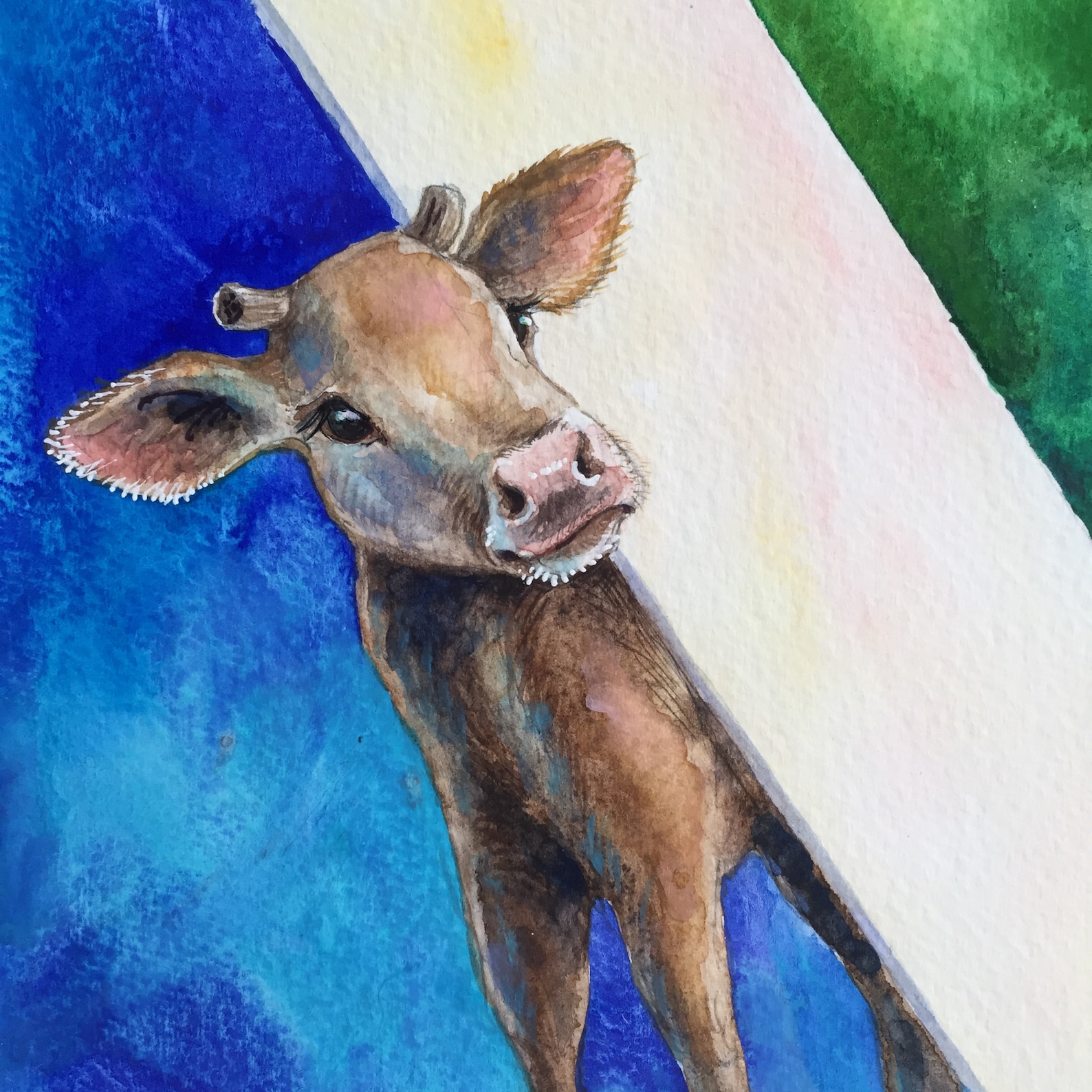 Vegan Flag Greeting Card Vegan Flag Art Card Vegan Art Etsy