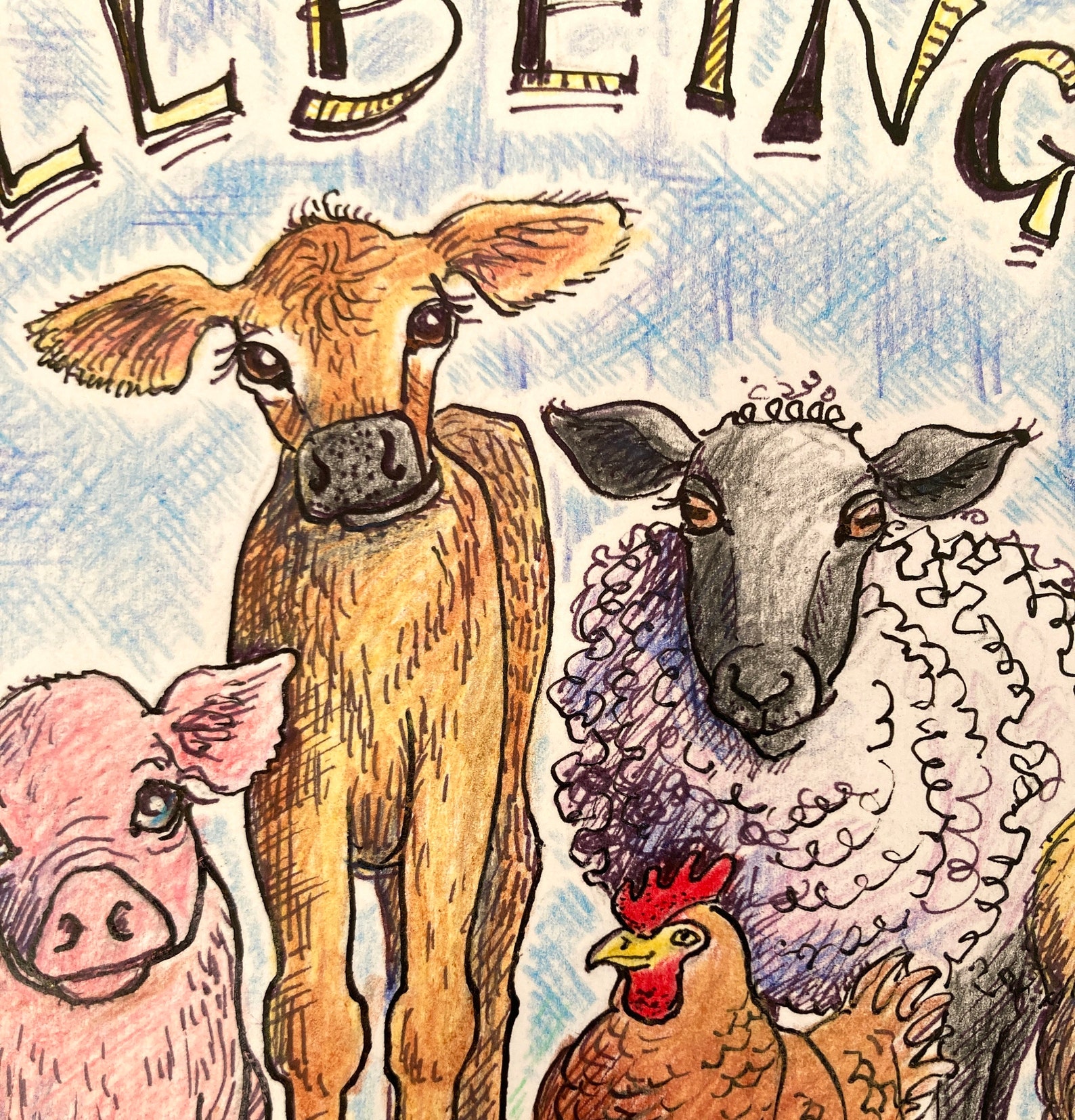 Vegan Theme Art Vegan Artwork Animal Rights Artwork Etsy UK