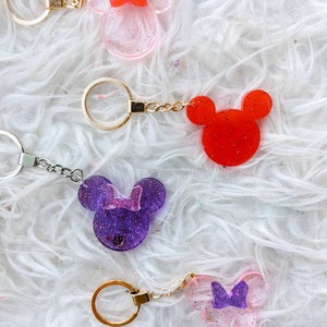 Mickey or Minnie Keychain- pick your color