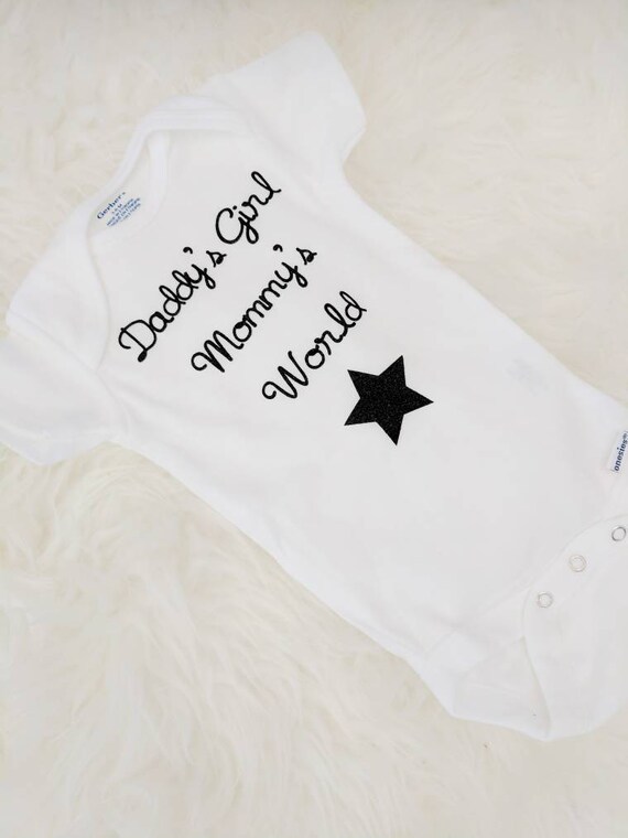 daddy's girl mommy's world onesie