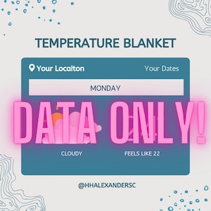 Temperature Blanket Data Set (NOT a blanket!)