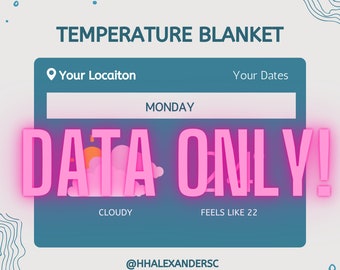 Temperature Blanket Data Set (NOT a blanket!)