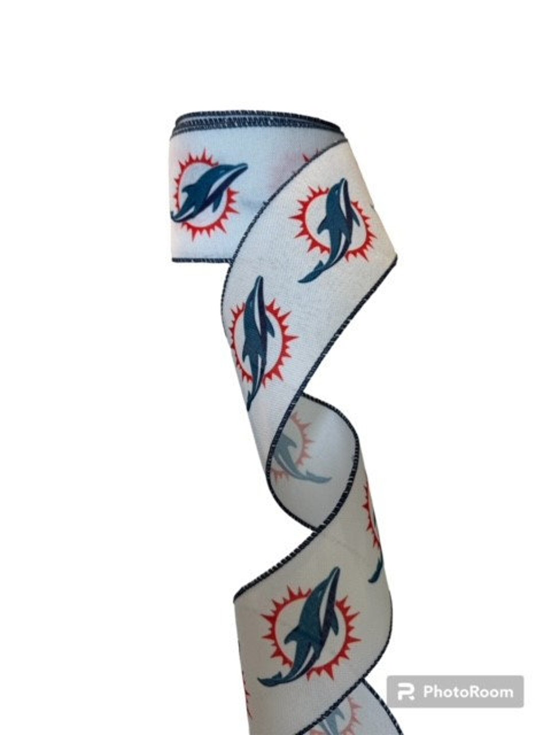 2.5 Inch Wired Miami Football Sports Team Ribbon (sold in 10 Yard Roll ...