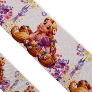 1.5 inch Wide Rapunzel Printed Grosgrain Hair Bow Ribbon