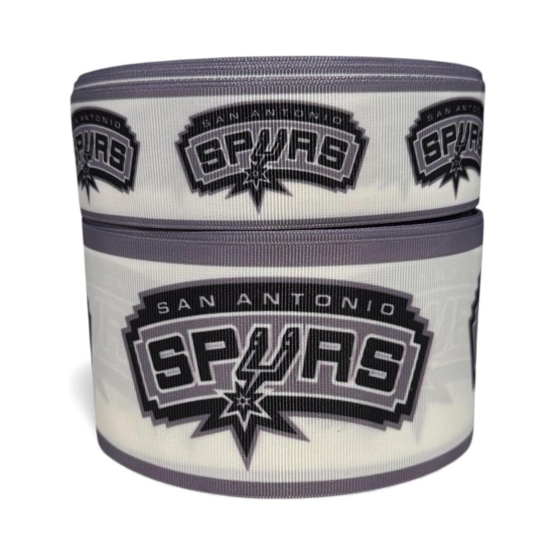 Spudys Ribbun San Antonio Spurs Printed Grosgrain Hair Bow Ribbon (sold in 3 Yard ...