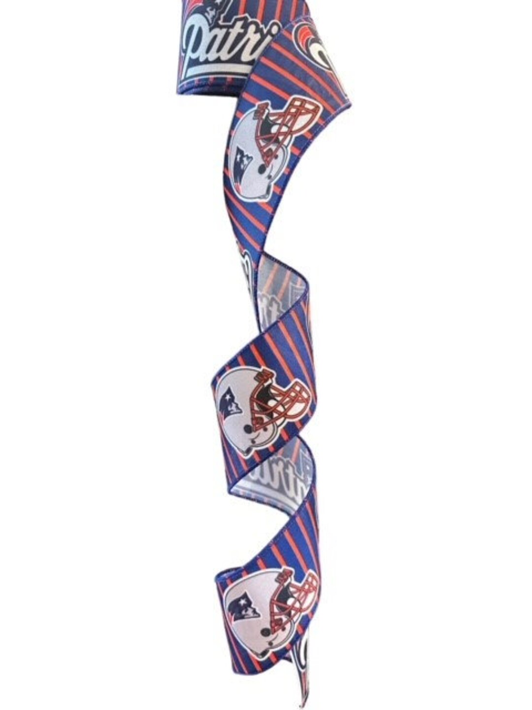 Team Ribbon Flags 2.5 Inch Wired Patriots Football Sports Team Ribbon (sold in 10 Yard ...