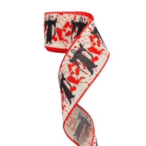 2.5&quot; Wired Spooky Halloween Ribbon