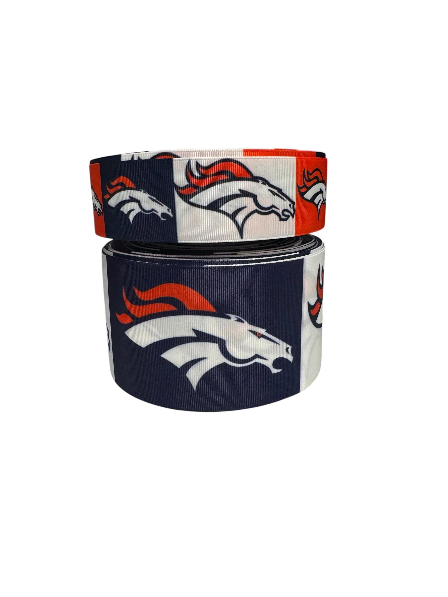 Denver Broncos Printed Grosgrain Ribbon, Hair Bow DIY (3-yard Increment ...