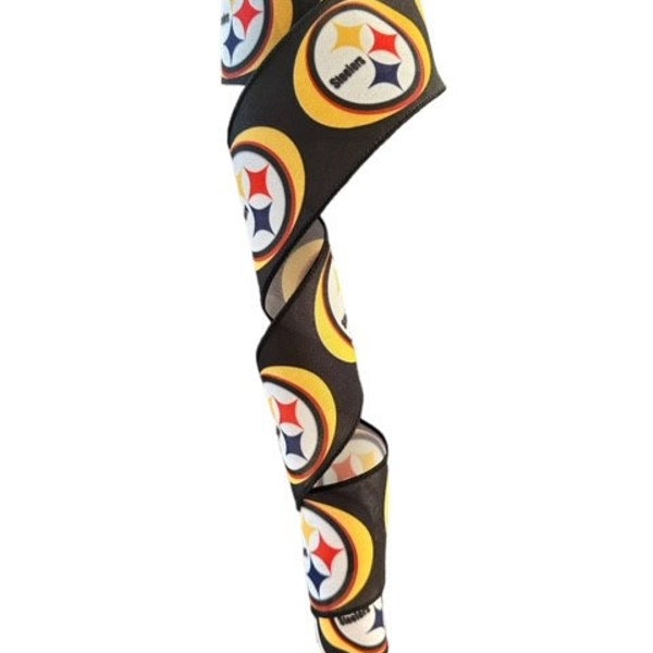 2.5" Wired Steelers Football Sports Team Ribbon