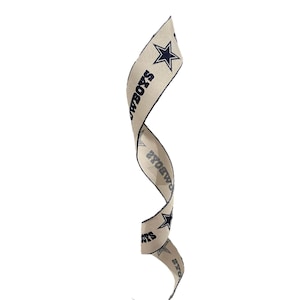 2.5&quot; Wired Cowboys on White Football Sports Team Ribbon