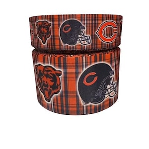 Chicago Bears Plaid Grosgrain Ribbon, Hair Bow Craft (3yd)