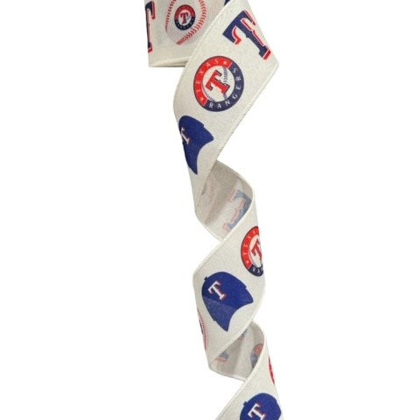 2.5" Wired Texas Rangers Baseball Sports Team Ribbon