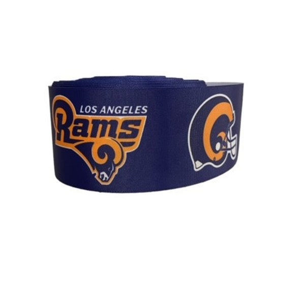 3" Rams Football Printed Grosgrain Hair Bow Ribbon