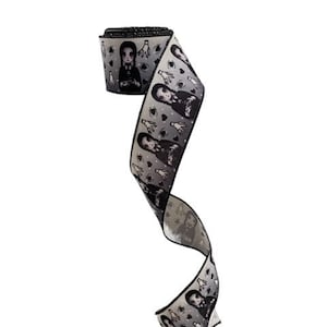 2.5&quot; Wired Halloween Adams Family Ribbon