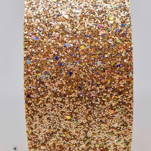 3" Wide Super Chunky Sparkle Gold Holagram Cheer and Hair Bow Ribbon