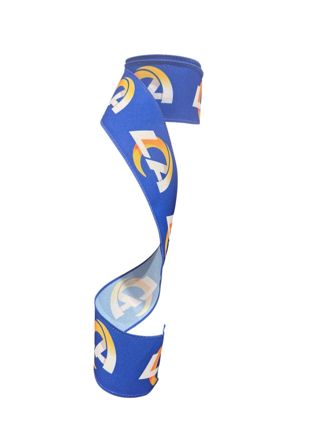 2.5 Inch Wired LA Rams Football Sports Team Ribbon (sold in 10 Yard ...
