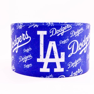 1.5 inch or 3 inch Wide LA Dodgers Printed Grosgrain Hair Bow Ribbon