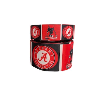 3" and 1.5" Alabama College Football Printed Grosgrain Hair Bow Ribbon