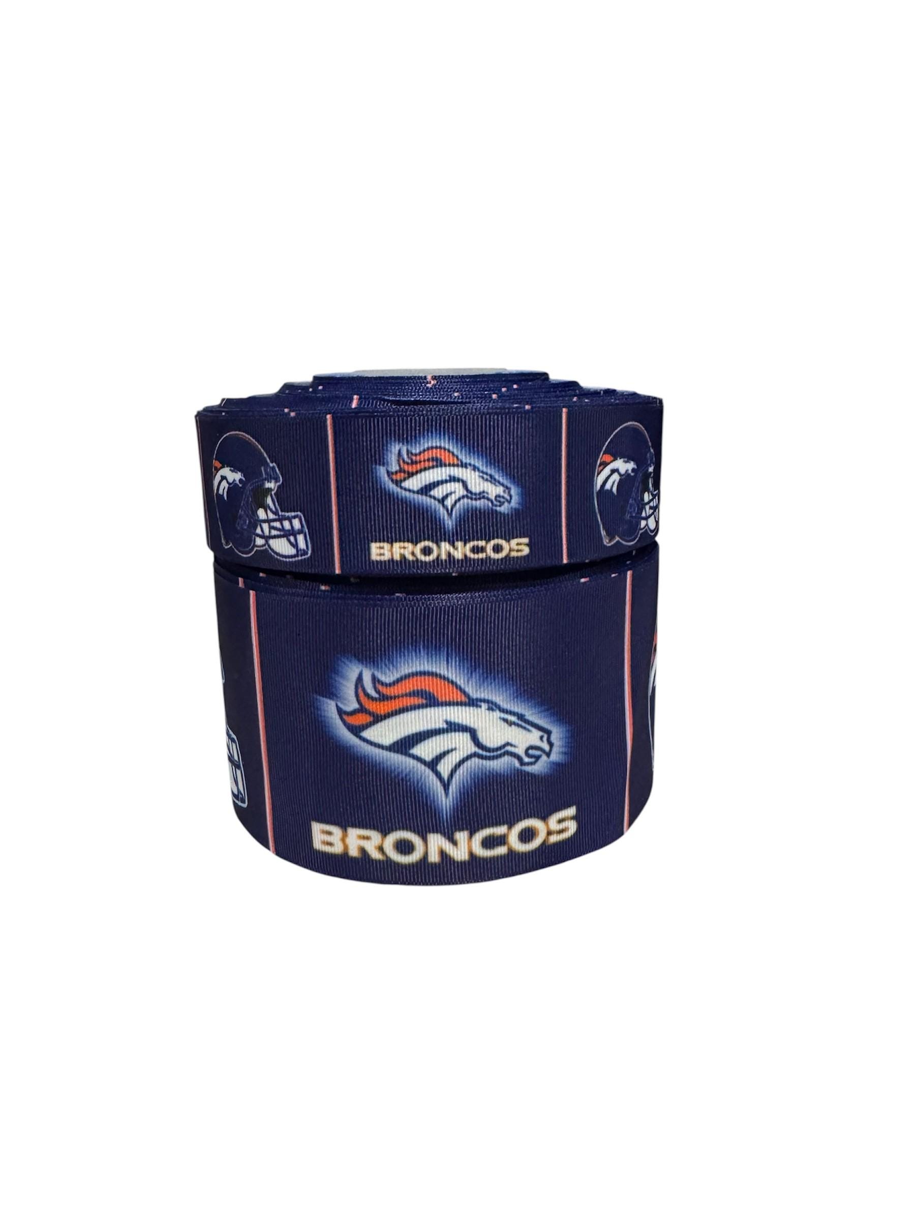 Denver Broncos Grosgrain Ribbon - Hair Bow Ribbon, Blue/teal (3 Yard ...