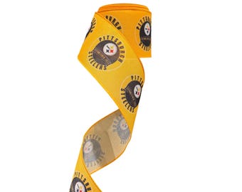 Pittsburgh Steelers Football Ribbon (10 Yard Roll)