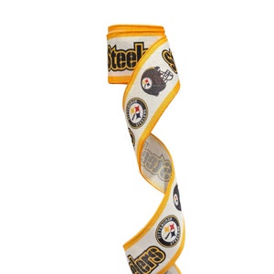 2.5&quot; Wired Steelers Football Sports Team Ribbon