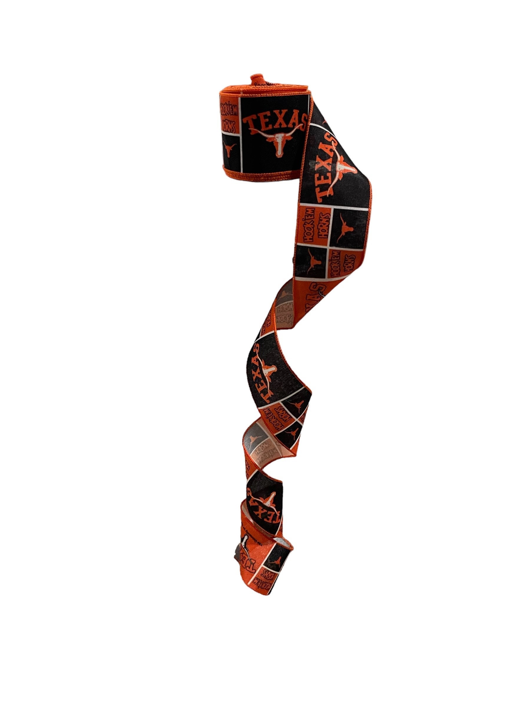 Longhorns Ribbon 2.5 Inch Wired Longhorns Football Sports Team Ribbon - Etsy