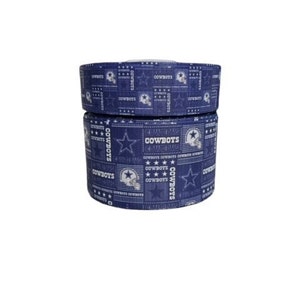 3 inch or 1.5 inch Dallas Cowboys Collage Printed Grosgrain Hair Bow Ribbon